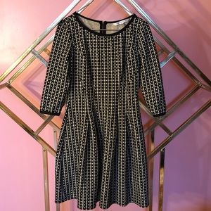 Black and white patterned dress